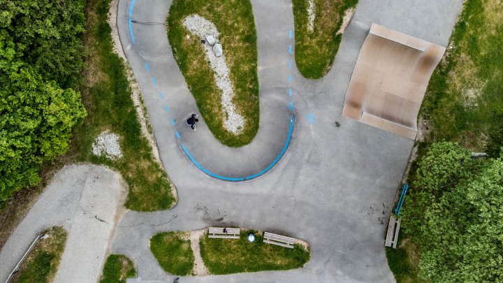 Topview von einem Pumptrack